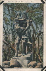 Hiawatha Statue, Minneapolis, Minn. Postcard