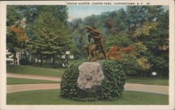 Indian Hunter, Cooper Park, Cooperstown, NY Postcard