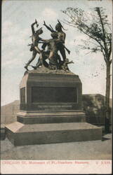 Monument of Ft. Dearborn Massacre, Chicago Postcard