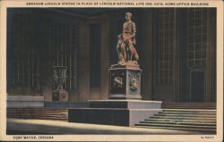 Abraham Lincoln Statue, Lincoln National Life Ins. Co. Plaza Postcard