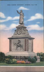 Emma Sansom Monument, Gadsden, AL Postcard