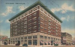 Hotel Deming, 6th & Cherry Sts., Terre Haute, IN Postcard