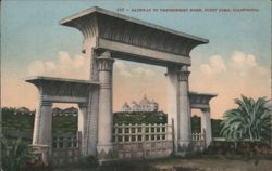 Gateway to Theosophist Home, Point Loma Postcard