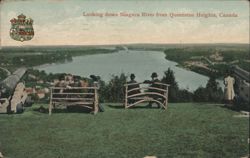 Looking down Niagara River from Queenston Heights Postcard