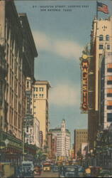 Houston Street Looking East, Majestic Theater Postcard