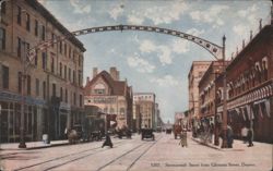 Seventeenth Street from Glenarm Street, Denver Archway Postcard