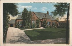 Residence of Monte Blue Postcard