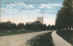 Lincoln Boulevard, Illinois Soldiers & Sailors Home Postcard
