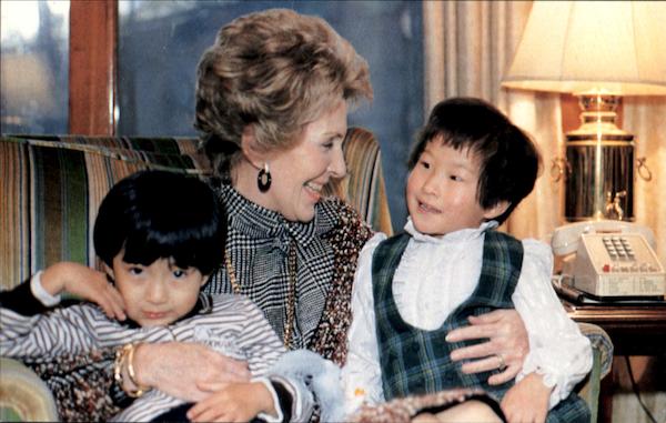 First Lady Nancy Reagan Invited Lee Kil Woo Ronald Reagan