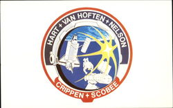 41-C Crew Insignia, Johnson Space Center Postcard