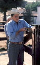 Reagan Is Just As Good A Fence Mender Ronald Reagan Postcard Postcard