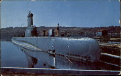 Guppy Submarine At The Submarine Base Postcard