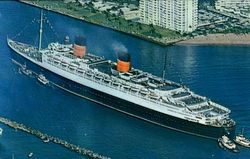 the RMS Queen Elizabeth Postcard