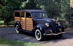 1936 Ford V-8 Station Wagon Cars Postcard Postcard