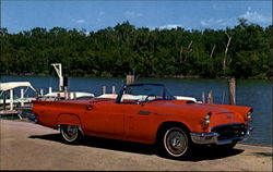 1957 Ford thunderbird Roadster Cars Postcard Postcard