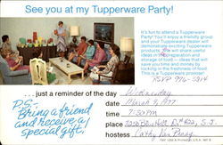 See you At My Tupperware Party! Postcard