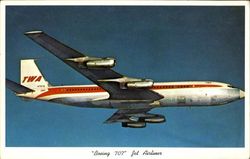 Boeing 707 Jet Airliner Postcard