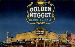 The Million Dollar Golden Nugget Gambling Hall Las Vegas, NV Postcard Postcard