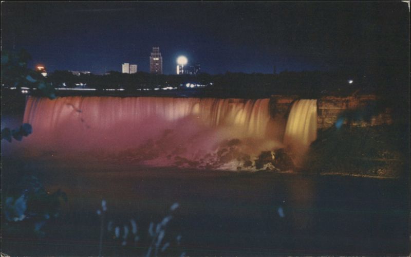 American Falls of Niagara under illumination Niagara Falls Canada