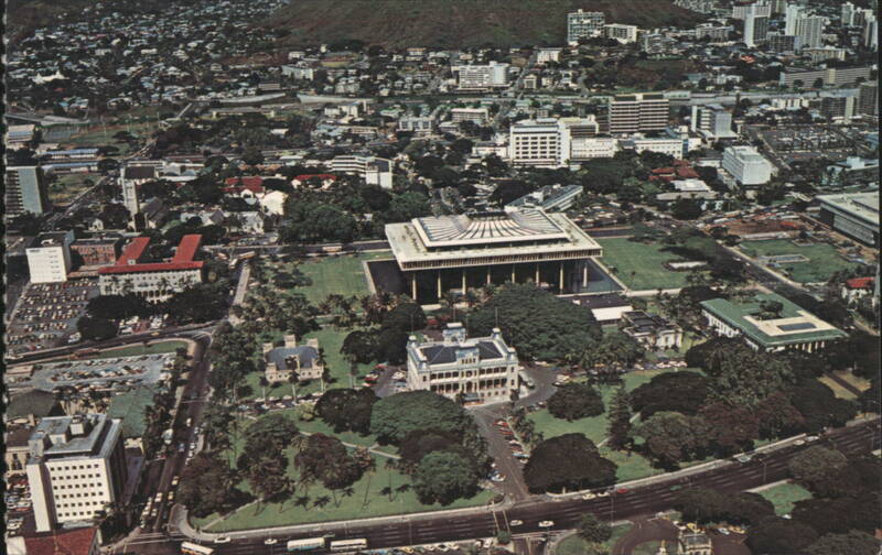 Honolulu Palace Square, Iolani Palace, State Capitol Hawaii