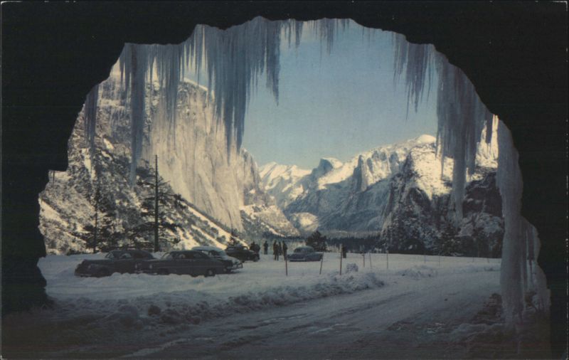 Yosemite Valley from Wawona Tunnel Entrance, Winter California