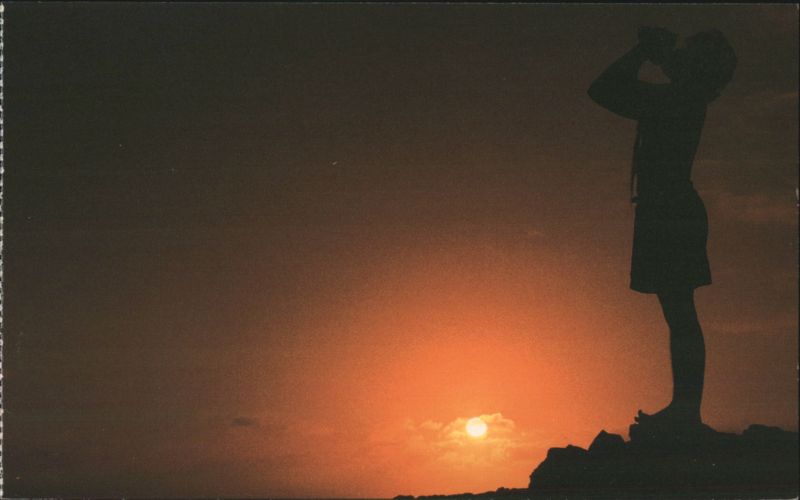Maui Sunset Conch Blower at Kaanapali's Black Rock Hawaii