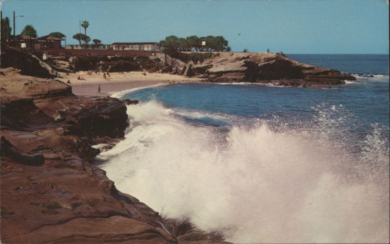 The Cove, La Jolla, California - Waves & Rocky Shore