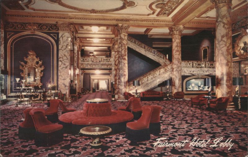 Fairmont Hotel Lobby Grand Staircase, San Francisco California