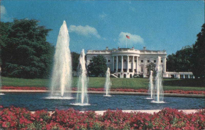 White House, Fountains, Washington D.C. District of Columbia