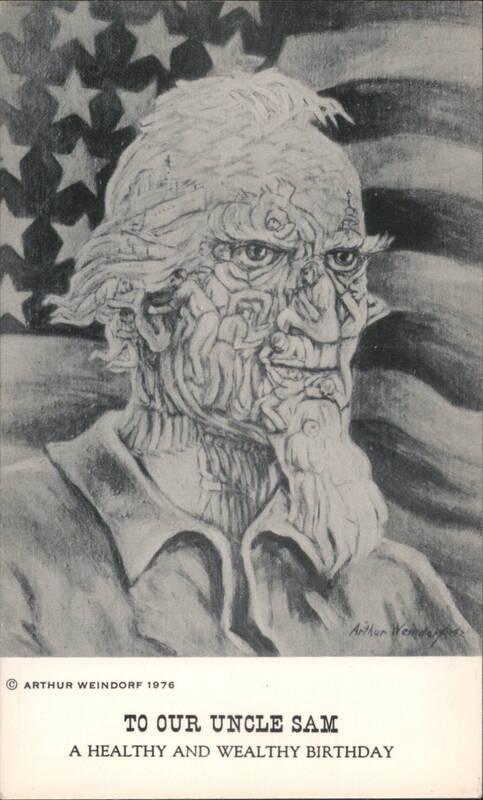 Uncle Sam Portrait, Faces Forming Features, Arthur Weindorf