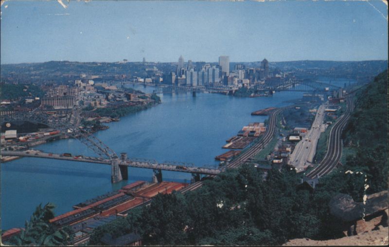 Pittsburgh Golden Triangle Rivers Bridges Panorama Pennsylvania