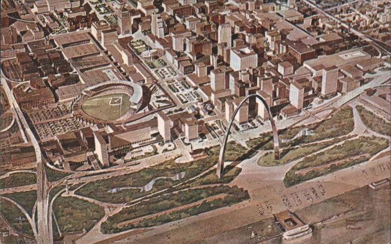 Projected New Look Downtown St. Louis Gateway Arch Missouri