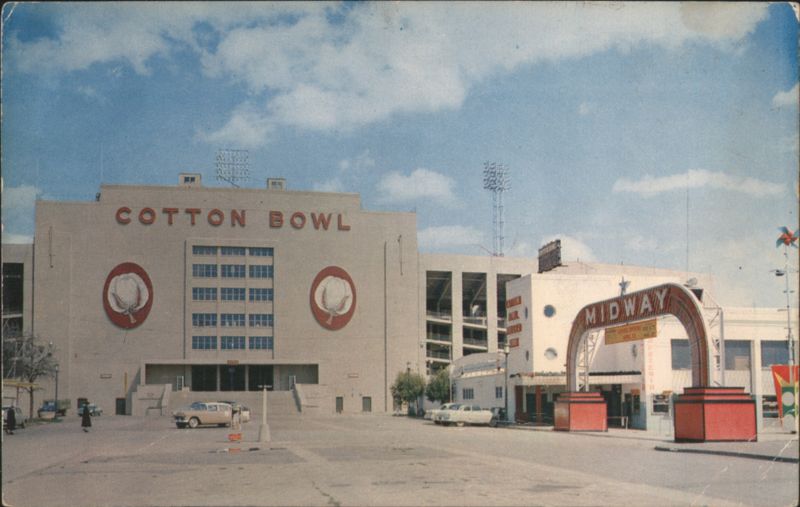 Cotton Bowl Fair Park Stadium, Midway Arch Texas Leonard Reef