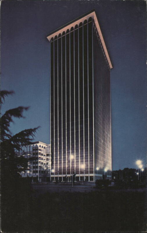 Clark Tower, East Memphis, 34 Story Office Building at Night Tennessee