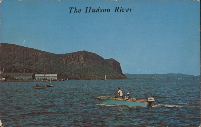 The Hudson River and Impressive Hook Mt. with Boaters New York