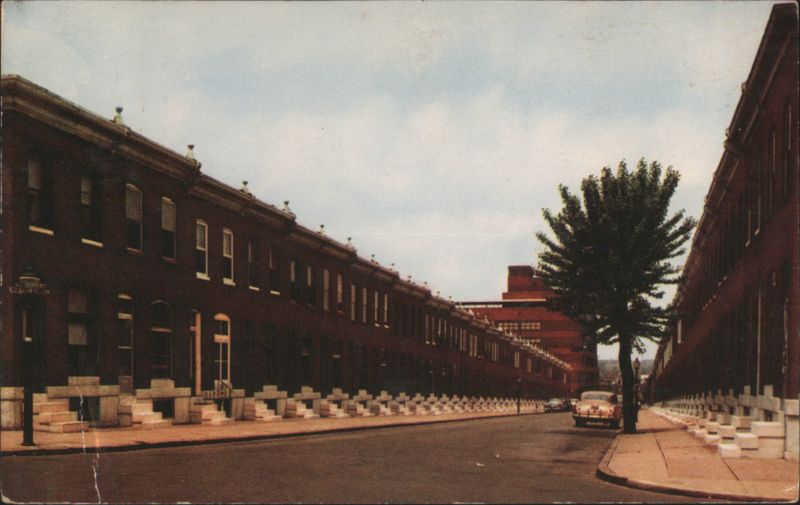 Row Houses with White Marble Steps, Baltimore Maryland