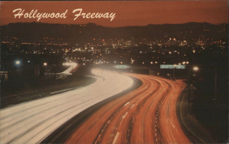 Hollywood Freeway Night View, Los Angeles, CA California