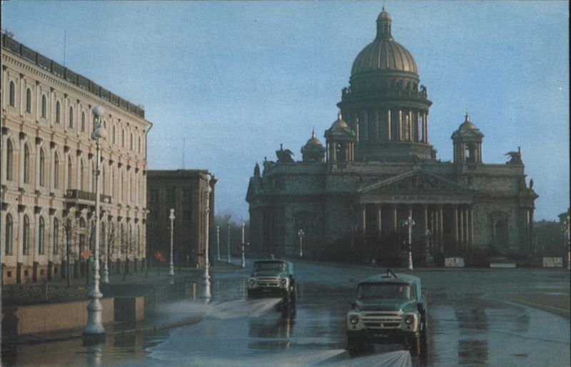 St. Isaac's Cathedral, Leningrad, Street Cleaning Russia