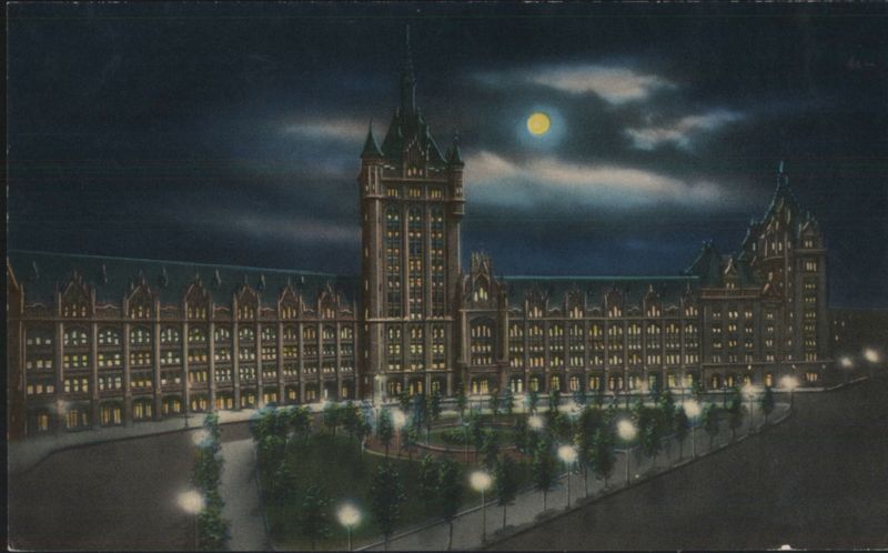 Delaware and Hudson Company Building at the Plaza, Night Albany New York