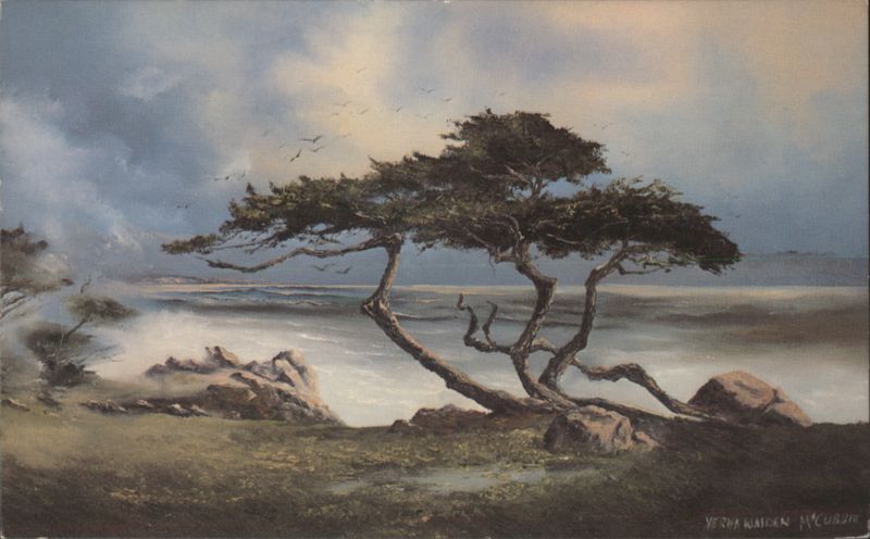 Famed Cypress Trees Overlooking Carmel Bay Painting California