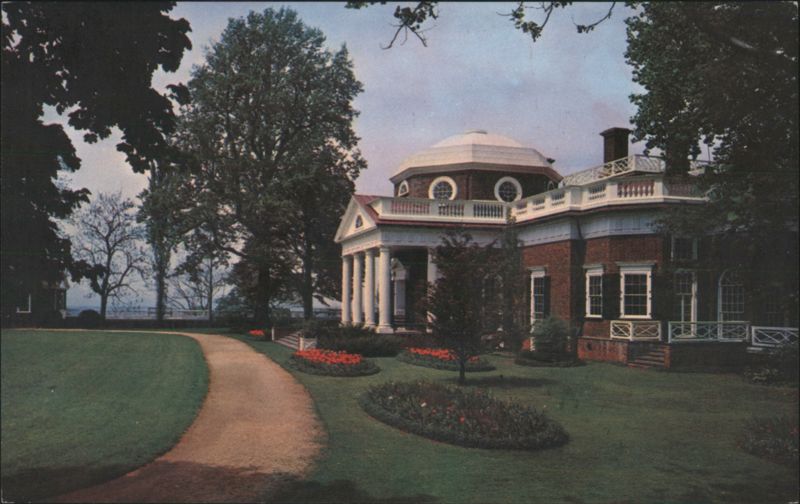 Monticello The West Front, Home of Thomas Jefferson Charlottesville Virginia