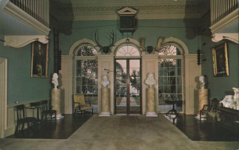 Monticello Entrance Hall with Jefferson's Seven-Day Clock Charlottesville Virginia