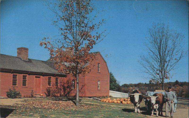 Pliny Freeman Farmhouse, Old Sturbridge Village, Oxen & Pumpkins Massachusetts
