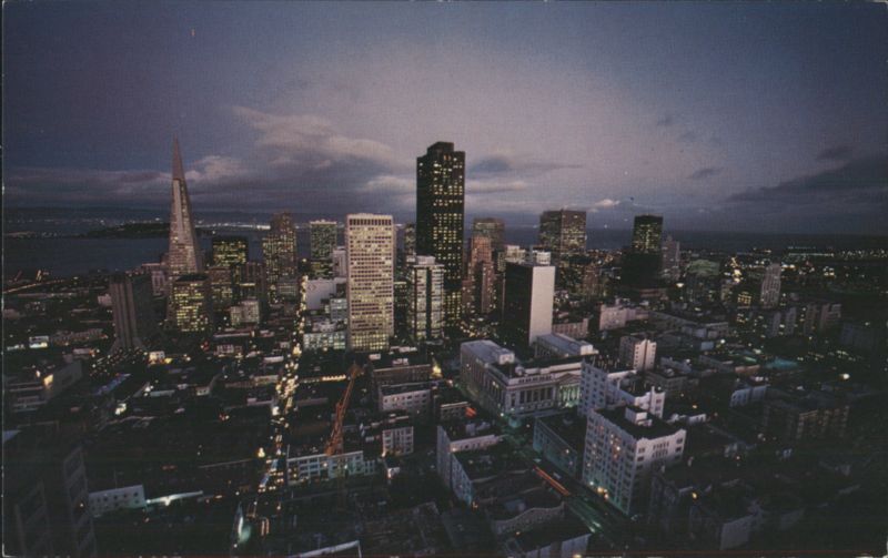 San Francisco Skyline at Dusk, Fairmont Hotel California
