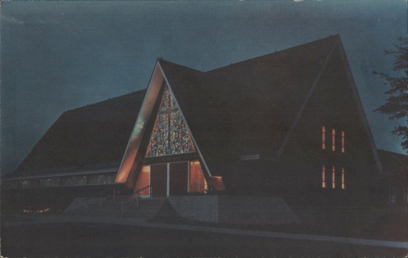 Aldersgate Methodist Church, Illuminated Stained Glass Wilmington Delaware