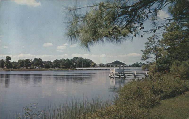 Silver Lake with Gazebo and Bridge Rehoboth Beach Delaware