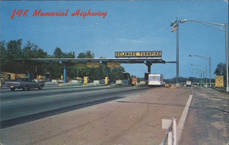 JFK Memorial Highway, Delaware Turnpike Toll Booths Wilmington