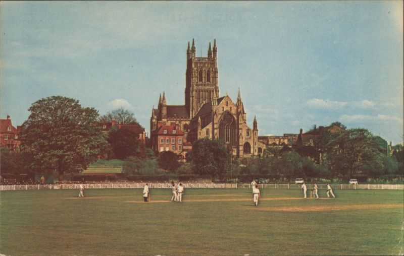 Worcester Cathedral from County Cricket Ground United Kingdom