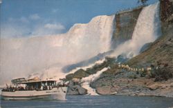 Maid of the Mist at Niagara Falls, American Falls Postcard