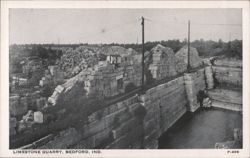 Limestone Quarry, Bedford, Indiana Postcard